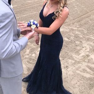 navy blue, perfect for prom or any dance!